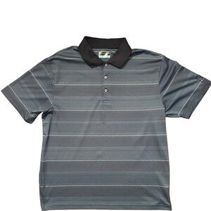 PGA Tour Blue Striped Polo Shirt XL